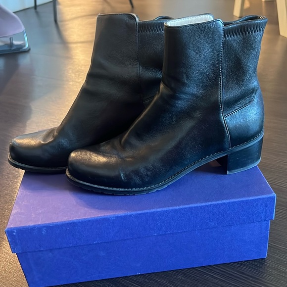 Stuart Weitzman Black Booties approx 1.75” heel - Picture 2 of 5